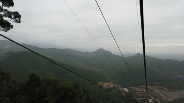 Cable Car Tour Mountains Bana Hills — Stock Video