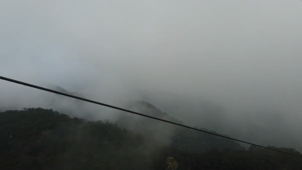 Paseo Teleférico Por Las Montañas Las Colinas Bana — Vídeos de Stock