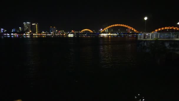 Nang City Com Ponte Dragão — Vídeo de Stock