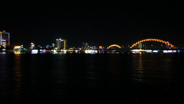 Місто Дананг Драконовим Мостом — стокове відео