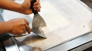 Yakın plan taze dondurma yapmak için. 