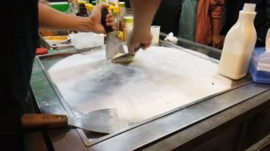 Yakın plan taze dondurma yapmak için. 