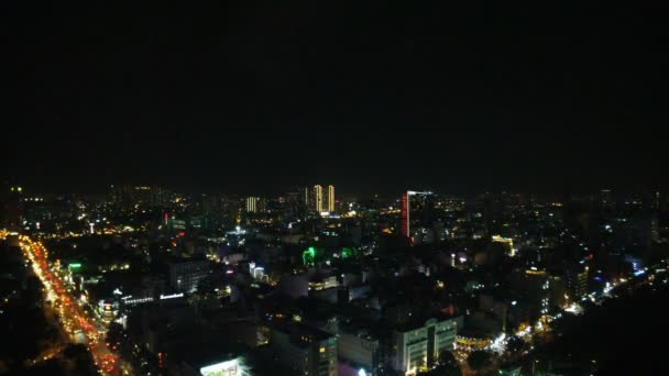 Yoğun Caddeler Yukarıdan Chi Minh Şehri — Stok video