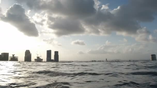 Vue Sur Ville Depuis Piscine Débordement Singapour — Video