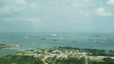 Singapur 'daki sahil manzarası