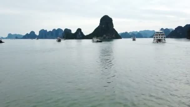 Halong Vietnam Vers Janvier 2020 Excursion Bateau Dans Baie Halong — Video