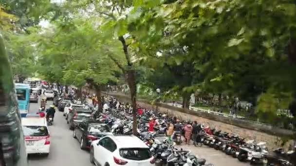 Hanoi Vietnam Circa Januari 2020 Rondreis Door Stad Een Open — Stockvideo