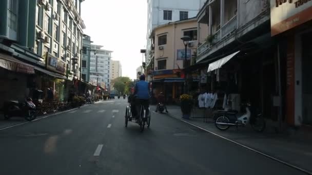 Tint Vietnam Circa Februari 2020 Tuk Tuk Tour Door Tint — Stockvideo