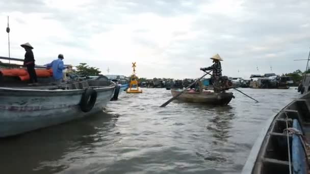 Can Tho Vietnã Por Volta Fevereiro 2020 Passeio Barco Enorme — Vídeo de Stock