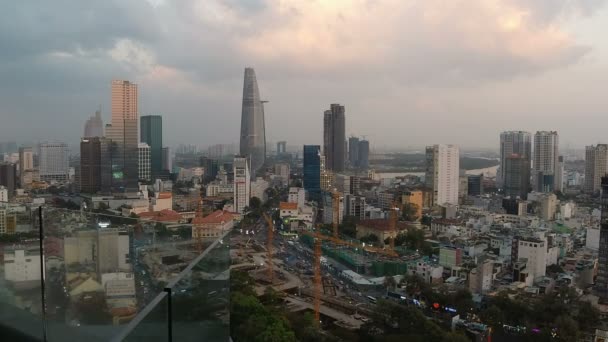 Chi Minh City Vietnam Circa Februari 2020 Drukke Straten Van — Stockvideo