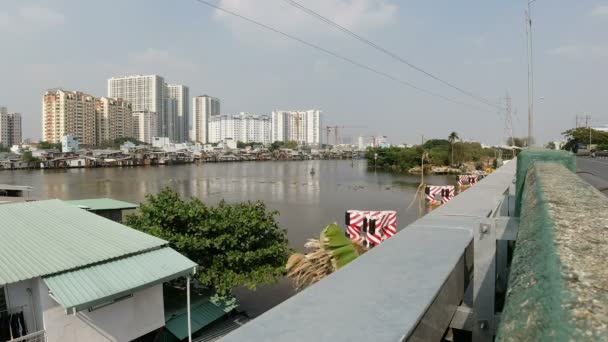 Chi Minh Stadt Vietnam Februar 2020 Geschäftiges Straßenleben Der Nähe — Stockvideo