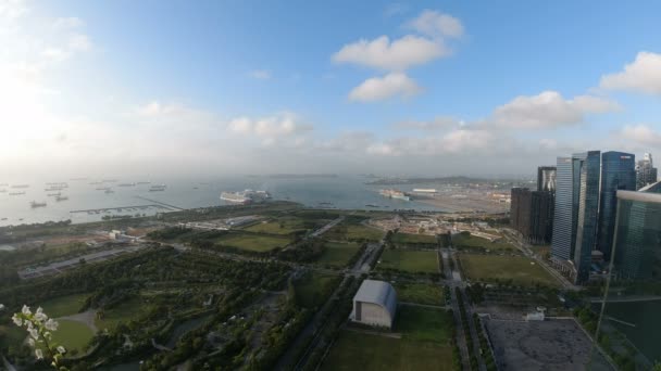 Singapore Circa Marzo 2020 Vista Panoramica Sul Porto Singapore — Video Stock