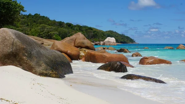 Fantastiskt Tropiskt Landskap Seychelliska Öarna — Stockfoto