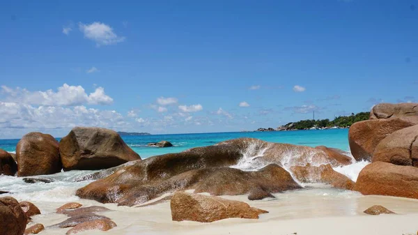 Amazing Tropical Landscape Seychelles Islands — Stock Photo, Image