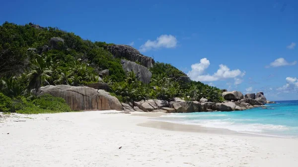 Paysage Tropical Incroyable Sur Les Îles Seychelles — Photo