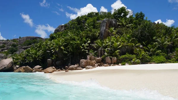 Incrível Paisagem Tropical Nas Ilhas Seicheles — Fotografia de Stock