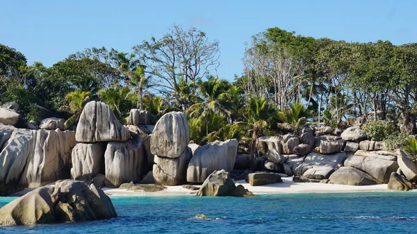 Increíble Paisaje Tropical Las Islas Seychelles — Foto de Stock