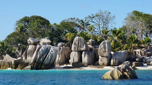 Niesamowity Tropikalny Krajobraz Wyspach Seszeli — Zdjęcie stockowe