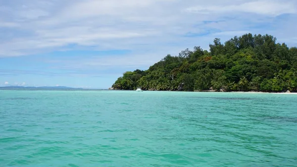 Paysage Tropical Incroyable Sur Les Îles Seychelles — Photo