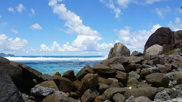 Fantastiskt Tropiskt Landskap Seychelliska Öarna — Stockfoto