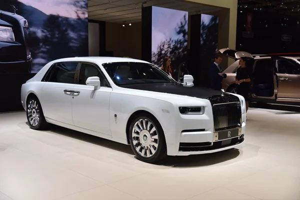 Genebra, Suíça - 05 de março de 2019: Rolls Royce Phantom Extended Wheelbase - Geneva International Motor Show 2019 — Fotografia de Stock