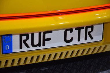 Cenevre, İsviçre - 05 Mart 2019: Ruf Ctr - Cenevre Uluslararası Otomobil Fuarı 2019