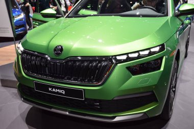 Cenevre, İsviçre - 05 Mart 2019: Skoda Kamiq 89.
