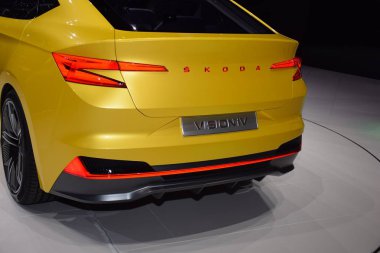 Cenevre, İsviçre - 05 Mart 2019: Skoda Vision IV 89.