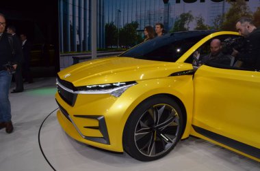 Cenevre, İsviçre - 05 Mart 2019: Skoda Vision IV 89.