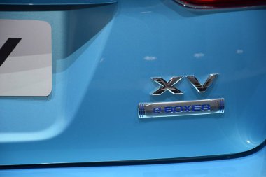Cenevre, İsviçre - 04 Mart 2019: 89. Gims 'de Subaru Xv e-boksör