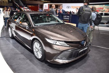 Geneva, Switzerland - March 04, 2019: Toyota Aygo at 89th GIMS