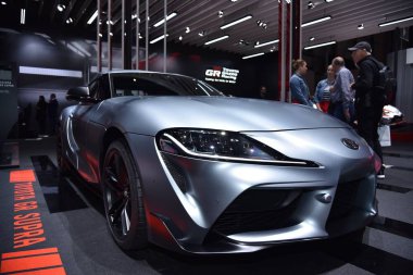 Cenevre, İsviçre - 06 Mart 2019: 89. Gims 'de Toyota Supra Gr