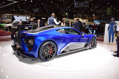 Cenevre, İsviçre - 05 Mart 2019: 89. Gims 'de Zenvo Tsr-S