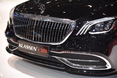 Cenevre, İsviçre - Mart 06, 2019: Maybach Klassen + 360 at 89 Gims