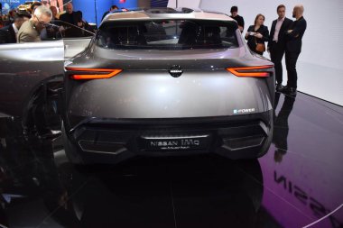 Cenevre, İsviçre - 05 Mart 2019: Nissan Imq e-power Concept at 89 Gims