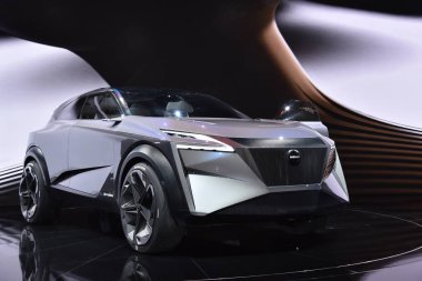 Cenevre, İsviçre - 05 Mart 2019: Nissan Imq e-power Concept at 89 Gims