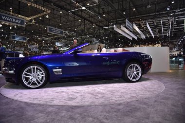 Geneva, Switzerland - March 06, 2019: Touring Superleggera Sciadipersia at 89th GIMS