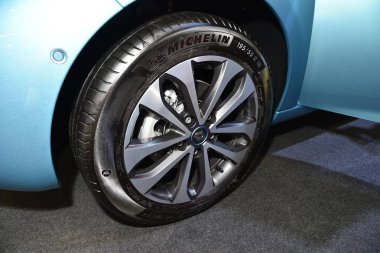 Sofya, Bulgaristan - 15 Ekim 2019: Renault Zoe Sofya Motor Fuarında