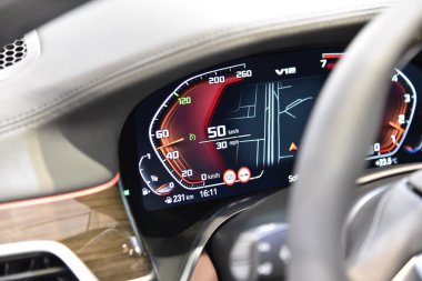 Sofya, Bulgaristan - 11 Ekim 2019: The 7 at Sofia Motor Show