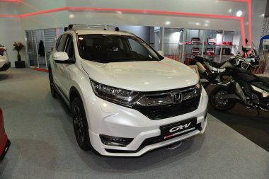 Sofya, Bulgaristan - 14 Ekim 2019: Sofya Motor Fuarında Honda Cr-V