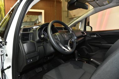 Sofya, Bulgaristan - 14 Ekim 2019: Sofya Motor Fuarında Honda Caz