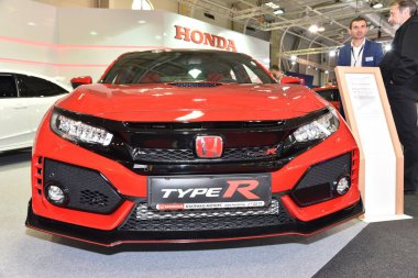 Sofya, Bulgaristan - 14 Ekim 2019: Sofya Motor Fuarında Honda R Tipi