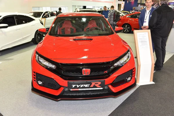 Sofya, Bulgaristan - 14 Ekim 2019: Sofya Motor Fuarında Honda R Tipi