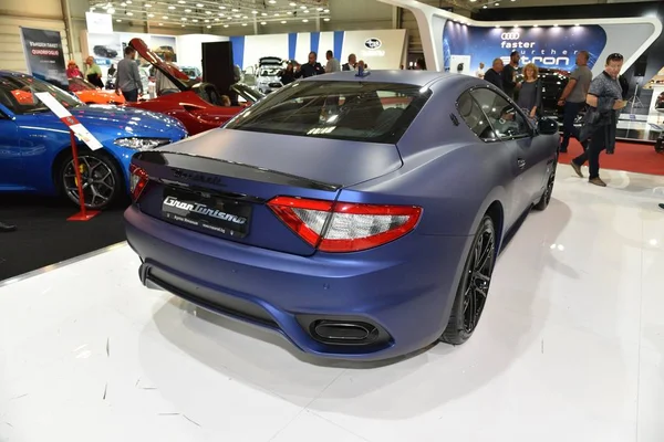 Sofia, Bulgária - 14 de outubro de 2019: Maserati GranTurismo no Sofia Motor Show — Fotografia de Stock