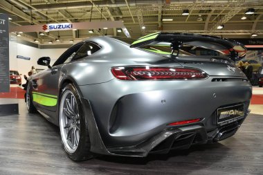 Sofya, Bulgaristan - 15 Ekim 2019: Mercedes-Benz Amg Gt Sofya Motor Fuarında