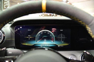 Sofya, Bulgaristan - 11 Ekim 2019: Mercedes-Benz Amg Gt 63 S Sofya Motor Fuarında