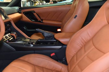 Sofya, Bulgaristan - 11 Ekim 2019: Nissan Gtr Sofya Motor Fuarında