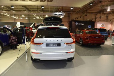 Sofya, Bulgaristan - 11 Ekim 2019: Volvo Xc60 Sofya Motor Fuarında
