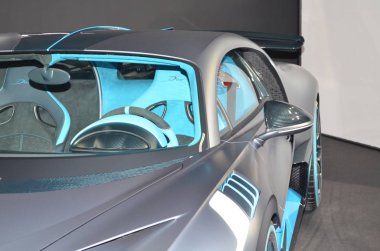 Paris, Fransa - 03 Ekim 2018: Paris Motor Fuarında Bugatti Divo