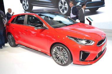 Paris, Fransa - 02 Ekim 2018: Kia Paris Motor Fuarına Devam Et